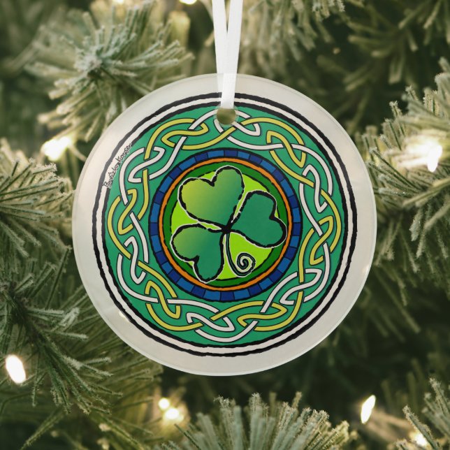 irisches Kleeblatt Ornament Aus Glas (InSitu)
