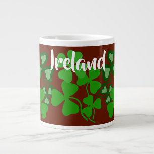 Irisches Kleeblatt, rot, Irland, 4 Blatt Klee 7 Jumbo-Tasse