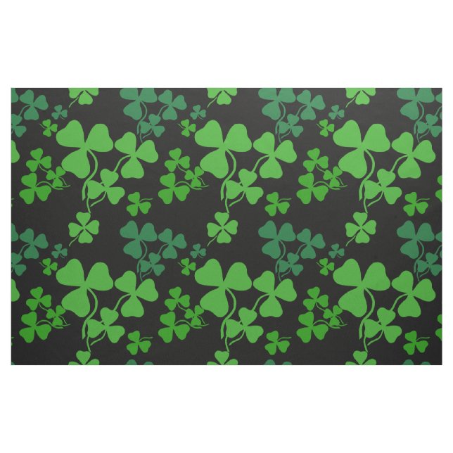 Irisches Kleeblatt, Schwarzes, grüner Stoff (Fat Quarter (45,7 x 55,9 cm))