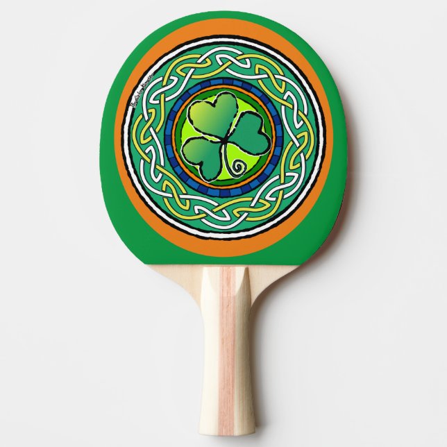 irisches Kleeblatt Tischtennis Schläger (Vorderseite)