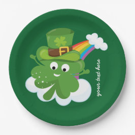 Irisches Kleeblatt * Wählen Sie Ihre Hintergrundfa Pappteller