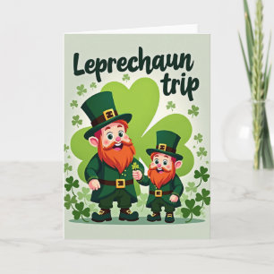 Irisches Leprechaun-Trip-Kartenmotiv Karte