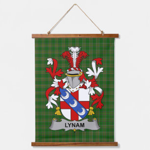 Irisches Lynam oder O_Lynam Wappen Familienwappen Wandteppich Mit Holzrahmen
