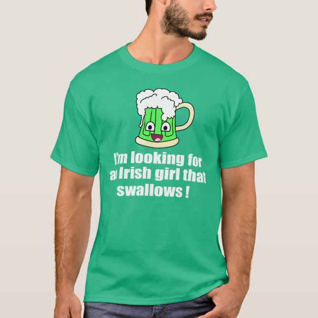 Irisches Mädchen, das schluckt T-Shirt (Vorderseite)