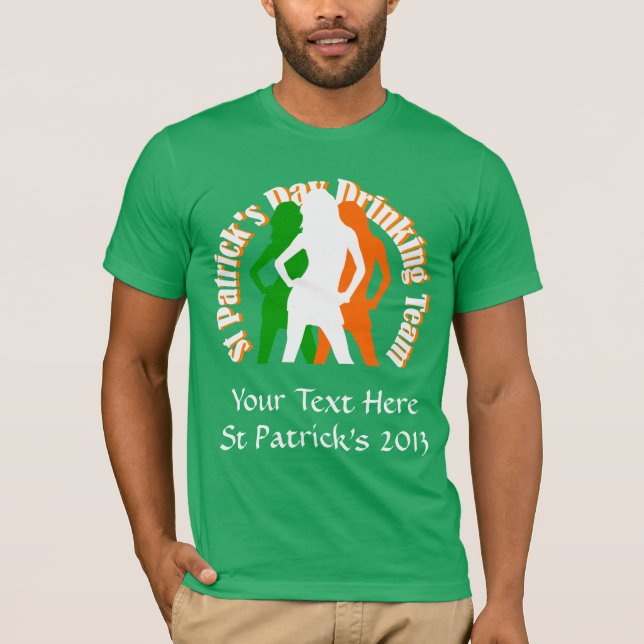 Irisches Mädchen-Trinkteam T-Shirt (Vorderseite)