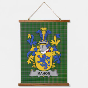 Irisches Mahon oder O_Mahon Wappen Familienwappen Wandteppich Mit Holzrahmen