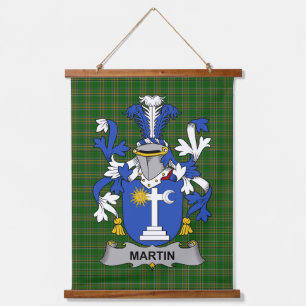 Irisches Martin Wappen Familienwappen Wandteppich Mit Holzrahmen