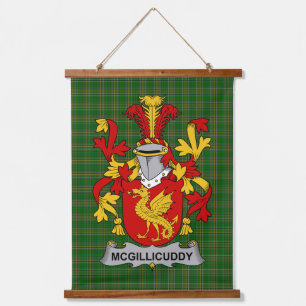 Irisches McGillicuddy-Wappen Familienwappen Wandteppich Mit Holzrahmen