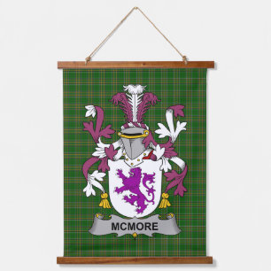 Irisches McMore oder More Wappen Familienwappen Wandteppich Mit Holzrahmen