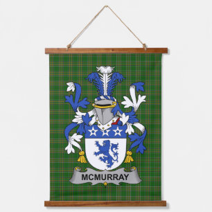 Irisches McMurray Wappen Familienwappen Wandteppich Mit Holzrahmen