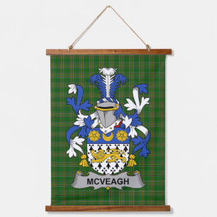 Irisches McVeagh oder McFingah Wappen Familienwapp Wandteppich Mit Holzrahmen