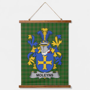 Irisches Moleyns Wappen Familienwappen Wandteppich Mit Holzrahmen