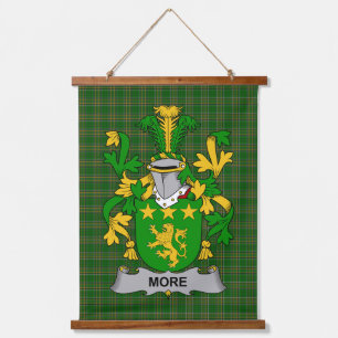 Irisches More oder O_More Wappen Familienwappen Wandteppich Mit Holzrahmen