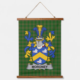 Irisches Moroney oder O_Moroney Wappen Familienwap Wandteppich Mit Holzrahmen