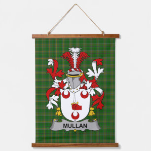Irisches Mullan Wappen Familienwappen Wandteppich Mit Holzrahmen