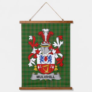 Irisches Mulvihill oder O_Mulvihill Wappen Familie Wandteppich Mit Holzrahmen
