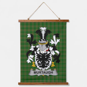 Irisches Murtaugh Wappen Familienwappen Wandteppich Mit Holzrahmen