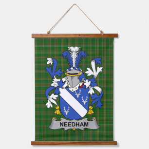 Irisches Needham oder O_Nee Wappen Familienwappen Wandteppich Mit Holzrahmen