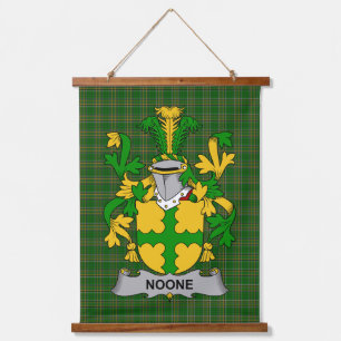 Irisches Noone oder O_Noone Wappen Familienwappen Wandteppich Mit Holzrahmen