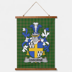 Irisches Osborne Wappen Familienwappen Wandteppich Mit Holzrahmen