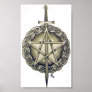 irisches Pentagramm Poster
