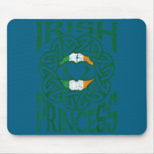 Irisches Prinzessin-Keltischer-Knoten-Claddagh-Rin Mousepad