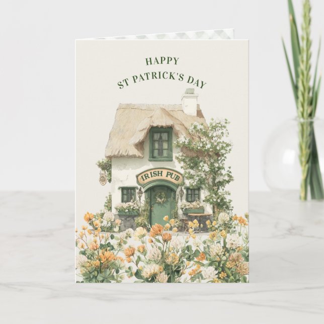 Irisches Pub | St. Patricks Tag Irischer Segen Karte (Vorderseite)