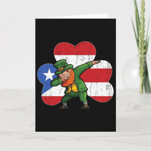 Irisches Puerto Rico Dabbing Kobold St Patricks D Karte