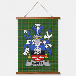 Irisches Rafter-Wappen Familienwappen Wandteppich Mit Holzrahmen