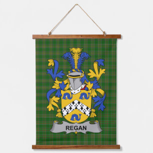 Irisches Regan oder O_Regan Wappen Familienwappen Wandteppich Mit Holzrahmen