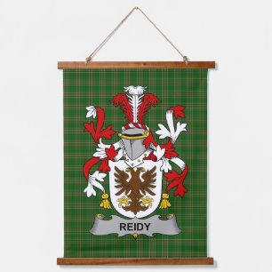 Irisches Reidy oder O_Reidy Wappen Familienwappen Wandteppich Mit Holzrahmen