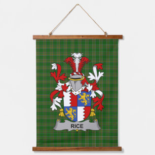 Irisches Reisewappen Familienwappen Wandteppich Mit Holzrahmen