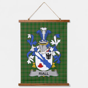 Irisches Riall oder Ryle Wappen Familienwappen Wandteppich Mit Holzrahmen