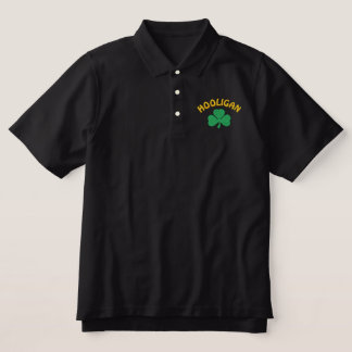 Irisches Rowdy-Schwarz-Polo-Shirt