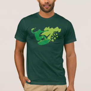 Irisches Surfer-Grün-Shirt T-Shirt