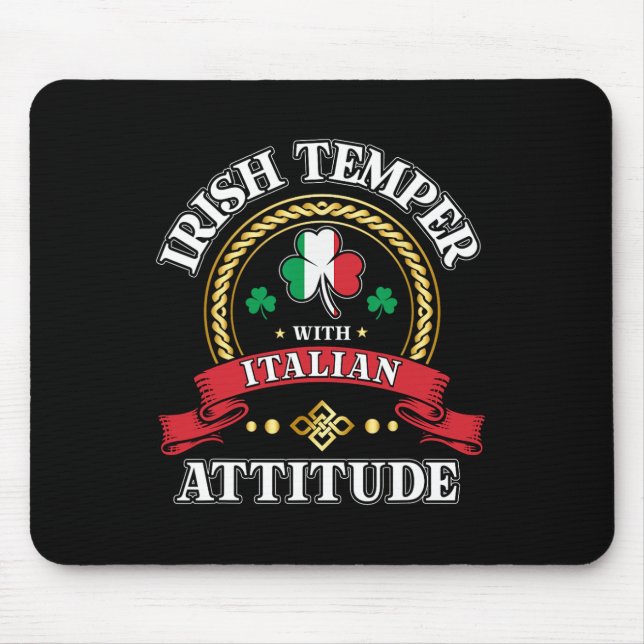 Irisches Temper italienische Attitüde St. Patricks Mousepad (Vorne)
