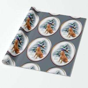Irisches Terrier-Weihnachten Geschenkpapier