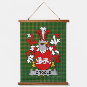 Irisches Toole oder O_Toole Wappen Familienwappen Wandteppich Mit Holzrahmen