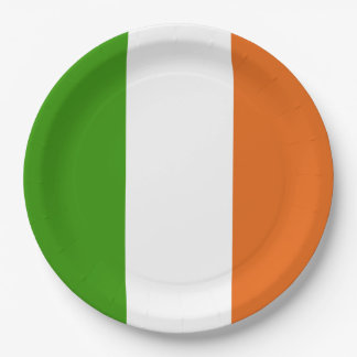 Irisches Tricolor Party Pappteller