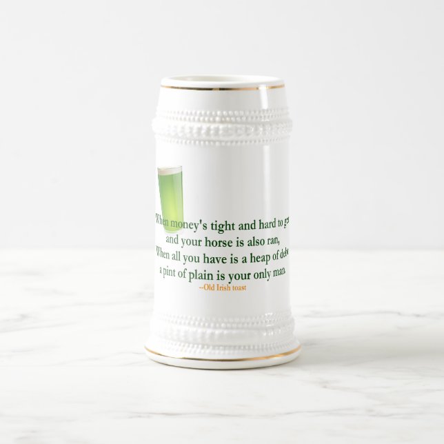 Irisches trinkendes Sprichwort 2 - Stein/Tasse Bierglas (Mittel)