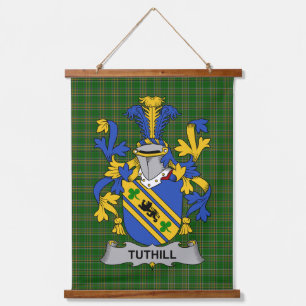 Irisches Tuthill Wappen Familienwappen Wandteppich Mit Holzrahmen