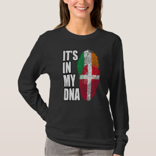 Irisches und dänisches DNA-Flaggen-Erbe T-Shirt