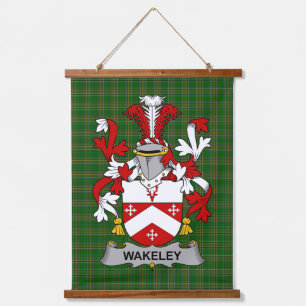 Irisches Wakeley-Wappen Familienwappen Wandteppich Mit Holzrahmen