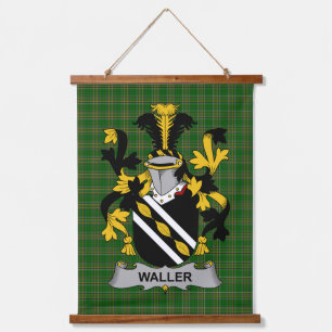 Irisches Waller Wappen Familienwappen Wandteppich Mit Holzrahmen