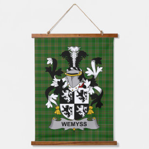 Irisches Wemyss Wappen Familienwappen Wandteppich Mit Holzrahmen