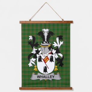 Irisches Whalley-Wappen Familienwappen Wandteppich Mit Holzrahmen
