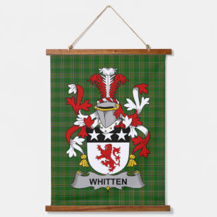 Irisches Whitten-Wappen Familienwappen Wandteppich Mit Holzrahmen