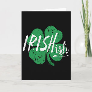 Irisches Wort Art St Patricks Day Vintage Shamrock Karte