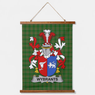 Irisches Wybrants Wappen Familienwappen Wandteppich Mit Holzrahmen
