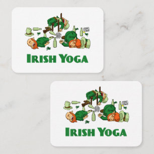 Irisches Yoga Lustiger St. Patrick's Day Visitenkarte